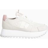 Calvin Klein Runner Low Lace Up Logolu Sneaker - Krem - Pembe