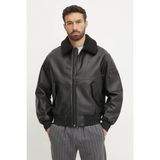 Calvin Klein S Faux Leather Aviator Jacket Erkek Deri Ceket J30J326729 - XL - Siyah