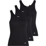 Calvin Klein scoop neck cotton tank 3pk Kadın Shirt Black/Black/Black XS