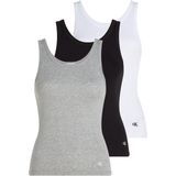Calvin Klein scoop neck cotton tank 3pk Kadın Shirt Black/White/Grey Heather L