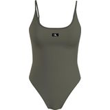 Calvin Klein scoop one piece Kadın Mayo Yeşil X-Small