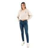 Calvin Klein script institutional crewneck Kadın Sweatshirt Moonbeam S