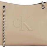 Calvin Klein sculpted chain shoulder bag Kadın El Çantası Crockery Tek Beden