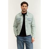 Calvin Klein Seaglass Classic Trucker Erkek Kot Mont, L, Seaglass Classic Trucker, Mavi, mens