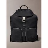 Calvin Klein Sırt Çantası POCKET NYLON FLAP BACKPACK Siyah, Standart, LV04F3133G, BLACK, kadın