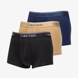 Calvin Klein Siyah Boxer - Low Rise, 3'lü Paket, S, 000NB2569A, Siyah-Kahverengi-Lacivert, erkek