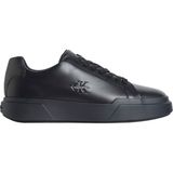 Calvin Klein Siyah Erkek Chunky Cupsole Laceup Sneaker DERI Malzeme Kauçuk Taban - Black