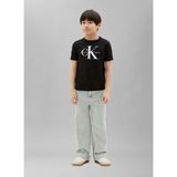 Calvin Klein Siyah Erkek Çocuk Bisiklet Yaka Baskılı T-Shirt LV1CKTJA15BEH-CK Monologo T-Shırt - 12 Yaş