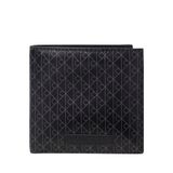 Calvin Klein Siyah Erkek Cüzdan EMBLEM AOP COATED BILLFOLD W/ CO