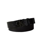 Calvin Klein Siyah Erkek Kemer CK BUCKLE TUMBLED 35MM
