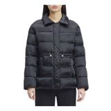 Calvin Klein Siyah Kadın Mont MW PADDED SATIN DRAWSTRINGJACKET, XS