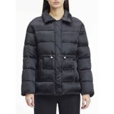 Calvin Klein Siyah Kadın Mont MW PADDED SATIN DRAWSTRINGJACKET