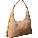 Calvin Klein Siyah Kadın Omuz Çantası Emblem Jacquard Shoulder Bag - Bej
