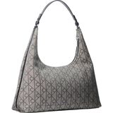 Calvin Klein Siyah Kadın Omuz Çantası EMBLEM JACQUARD SHOULDER BAG