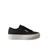 Calvin Klein Siyah Kadın Sneaker VULC FLATF LACEUP JAQ AOP
