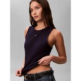 Calvin Klein Sl Monogram Patch Wa Lacivert Kadın Kolsuz Tişört - 2XS