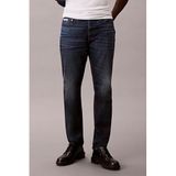 Calvin Klein Slim Tapered Fit Termal Kumaşlı Jean Pantolon - Koyu Mavi, 30, LV04RD914G, DARK CRESCENT, Erkek