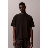 Calvin Klein Ss 16S Aug Calvin Kln Trvl Graph Erkek Bisiklet Yaka T-Shirt Siyah