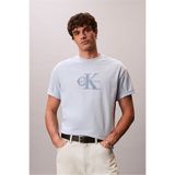 Calvin Klein Ss 16S Elevated Mono Erkek Bisiklet Yaka T-Shirt Mavi
