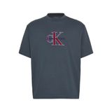 Calvin Klein SS 16S TRICOLOR MONOLOGO GRAPHIC Erkek Gece Mavi T-Shirt
