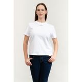 Calvin Klein SS 20S Classic Logo Tee Kadın Bisiklet Yaka T-Shirt Beyaz