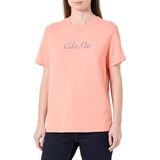 Calvin Klein ss 20s classic logo tee Kadın Shirt Powder Orange S