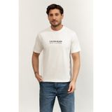 Calvin Klein SS 20S Whsl SP Cklein Ny Graphic Erkek Bisiklet Yaka T-Shirt Beyaz
