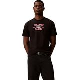 Calvin Klein SS 30s EU CALVINKLEIN STACK GRAP Erkek Baskılı Tişört Black S