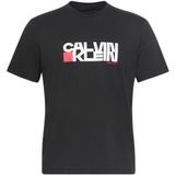 Calvin Klein Ss 30S Eu Ck Redbox Graphic Tee Erkek Tişört, Siyah, M