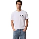 Calvin Klein SS 30s EU CK RESORT GRAPHIC TEE T-Shirts Erkek WHITE M