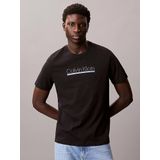 Calvin Klein Ss 30s Eu Sp Outlıne Tape Graphı Erkek Siyah T-shirt Lv04rc852g-ub1