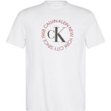 Calvin Klein SS 30s WHSL CK WORD CIRCLE GRAPH Erkek T-shirt, Brilliant White, XL