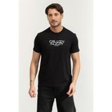 Calvin Klein SS 30S Whsl SP Calvin Futura Gra Erkek Bisiklet Yaka T-Shirt Siyah