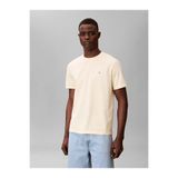 Calvin Klein SS BADGE 30S JERSEY, 41M, S Krem Erkek T-Shirt