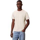 Calvin Klein ss badge 30s jersey classic tee Erkek T-Shirts oatmeal XL
