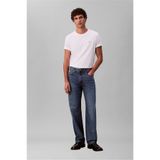Calvin Klein Ss Badge 30S Jersey Erkek Bisiklet Yaka T-Shirt Beyaz