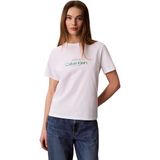 Calvin Klein Ss Classic Ck Nyc Lo Bisiklet Yaka T-Shirt, XS, LV047F810GYAF, Beyaz, Kadın