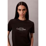 Calvin Klein Ss Classic Ck Nyc Lo Kadın Bisiklet Yaka T-Shirt Siyah