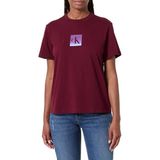 Calvin Klein SS CLASSIC FIT TEE Kadın T-shirt, Kırmızı, XS