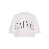 Calvin Klein Ss Cropped Graphic Kadın Bisiklet Yaka T-Shirt, Beyaz, S Beden