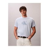 Calvin Klein SS Elevated Monologo Detaylı T-shirt, S, LV04RF819GC1O, Mavi, Erkek