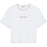 Calvin Klein Ss Fıtted Interlock Ck Coverstıt Beyaz Kadın T-Shirt