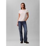 Calvin Klein SS MONOGRAM CREW TEE Kadın T-shirt, Heroic Grey Heather, XS