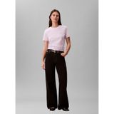 Calvin Klein Ss Monogram Detaylı Bisiklet Yaka T-Shirt, L, LV047B224G, Island Lilac, Kadın