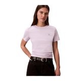 Calvin Klein Ss Monogram Detaylı Bisiklet Yaka T-Shirt, M, LV047B224G, Island Lilac, Kadın