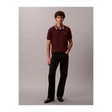 Calvin Klein Ss Monogram Pique Tipped Erkek Polo Yaka T-Shirt Kırmızı