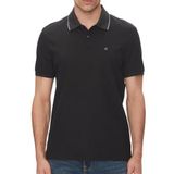 Calvin Klein SS Refined Pique Klasik Polo T-Shirt, L, LV04LC239G, Na Black, Erkek