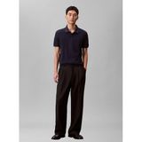 Calvin Klein Ss Refined Pique Tipped Classic Polo T-Shirt, M, LV04LC239GCEF, Lacivert, Erkek