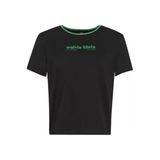 Calvin Klein SS Retro Logo Graphic Tee T-Shirt, L, LV047C821G, Siyah, Kadın