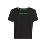 Calvin Klein SS Retro Logo Graphic Tee T-Shirt, M, LV047C821G, Siyah, Kadın